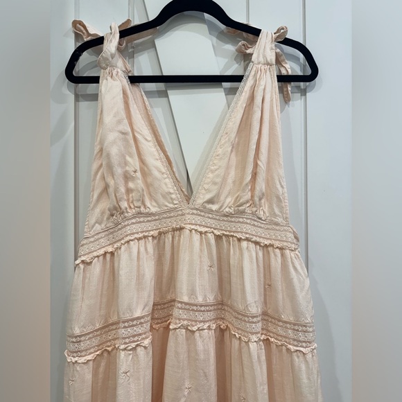 Free People Lily of The Valley Midi Dress - Peachy Keen - Xs - Picture 2 of 16